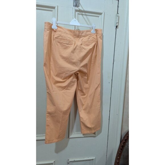Crown & Ivy Curvy Fit Peach Cropped Pants 16W Womens Cotton/Spandex - Picture 6 of 10